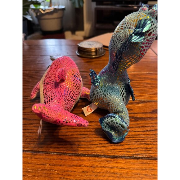 Ty Beanie Boos Ocean Boos Sparkles & Neptune Plush Toys Sparkle Eyes Lot of 2 - Picture 7 of 8